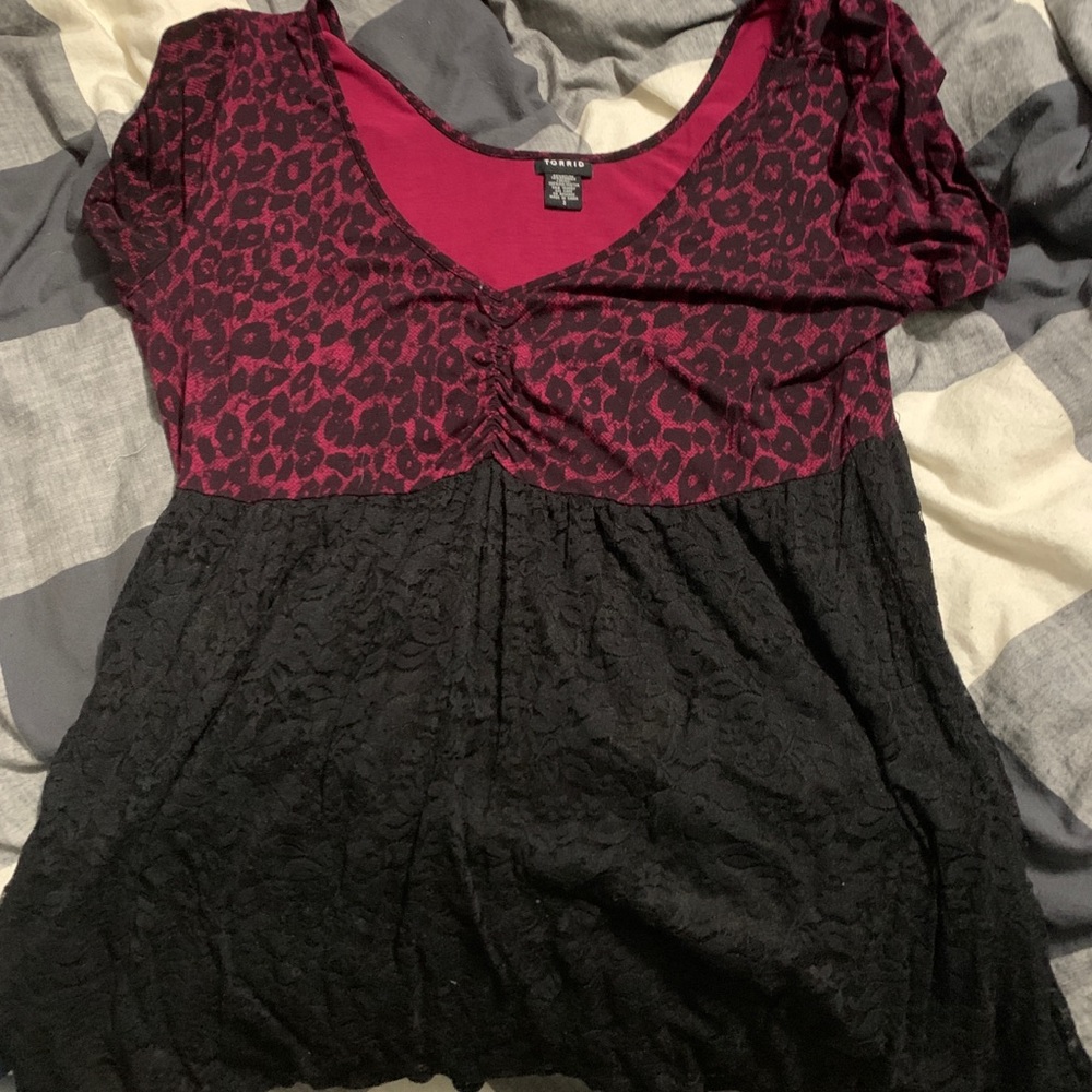 Lace Baby Doll Short Sleeve Top